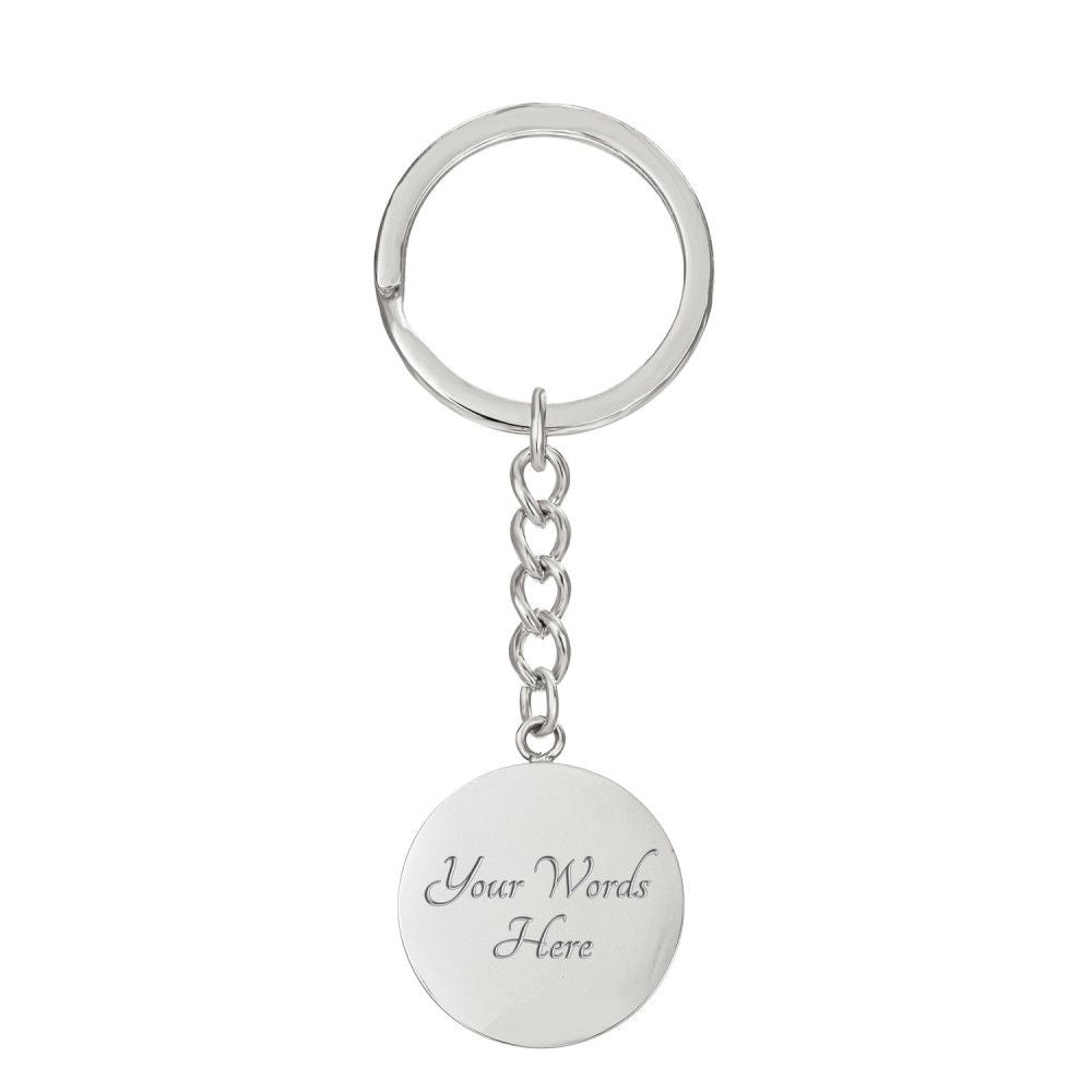 Round Keychain for a Loving Grandson