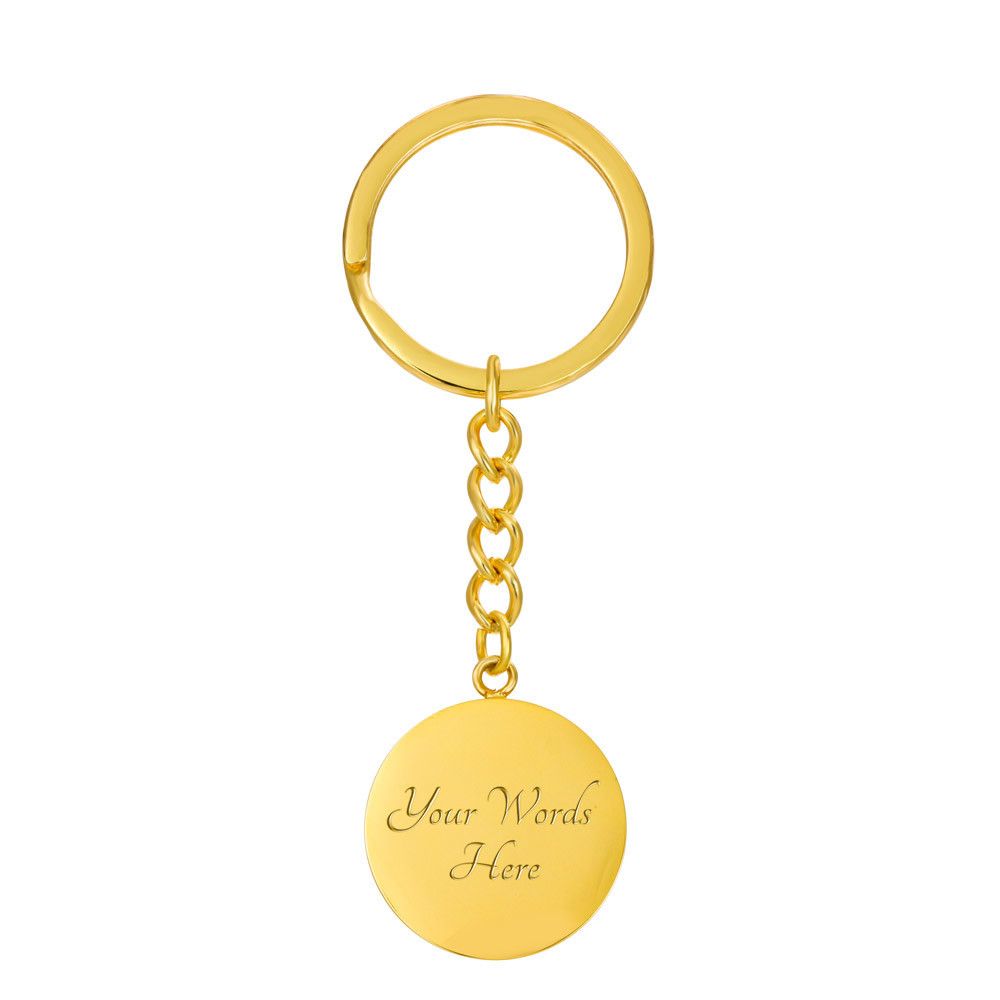 Round Keychain for a Loving Grandson