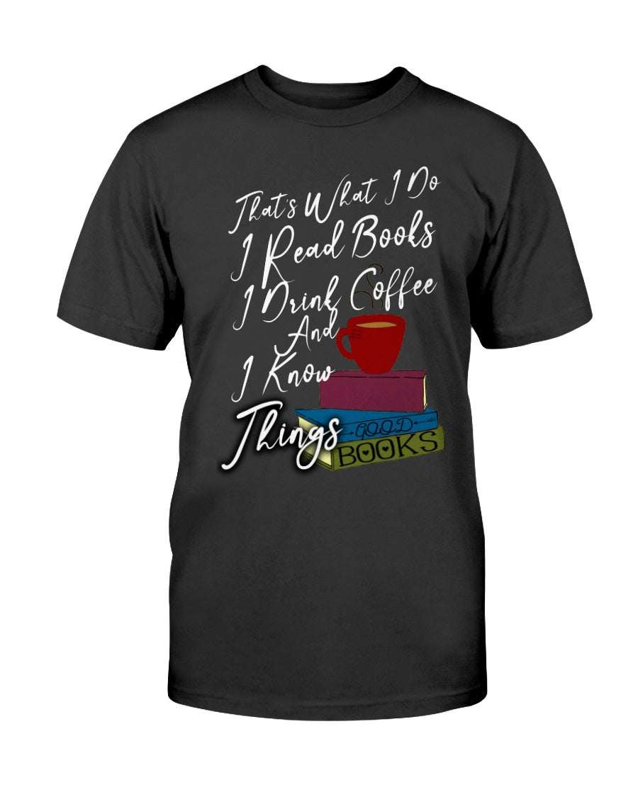 Cool Unisex T Shirts for people liking Coffee and Books