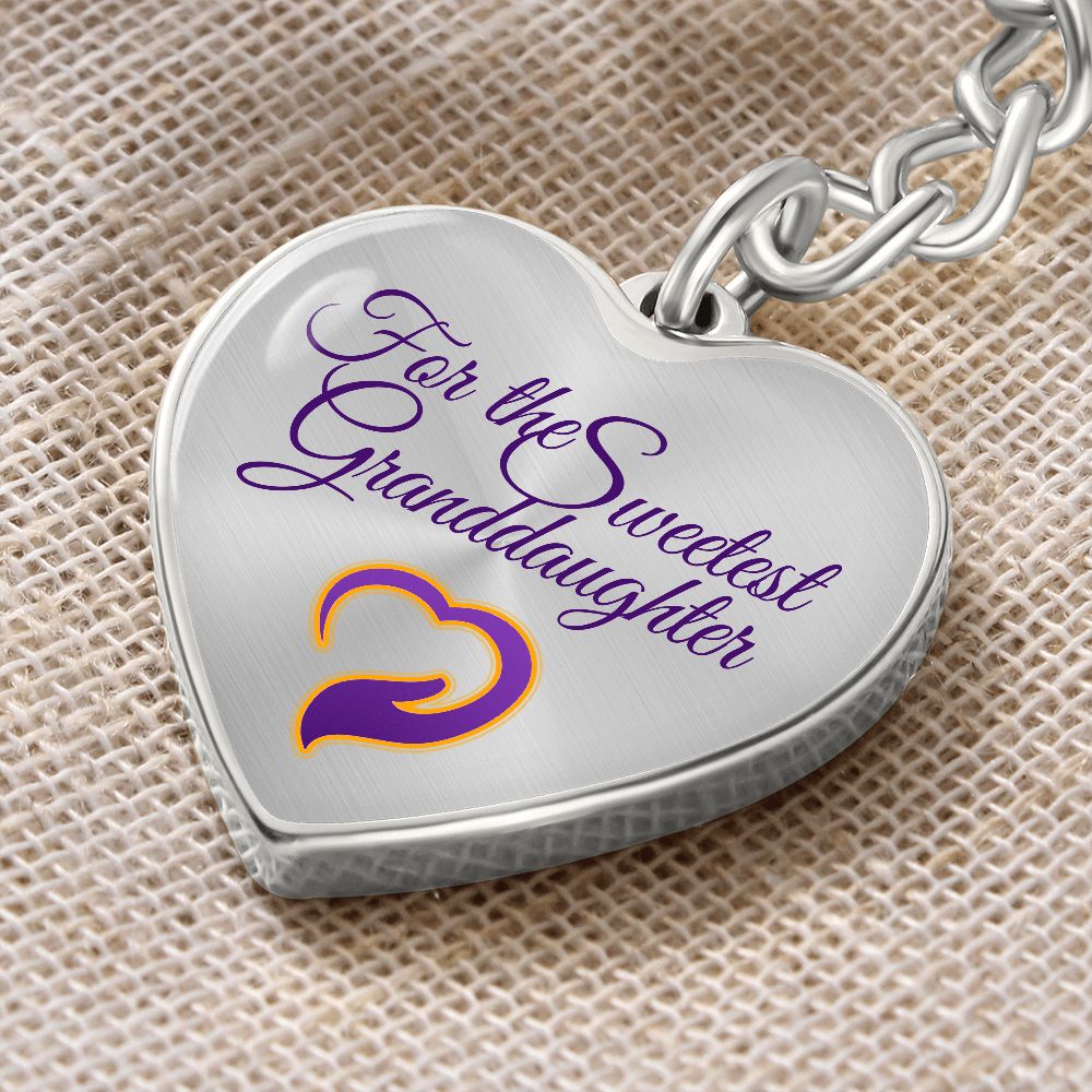 Heart Keychain for the Sweetest Granddaughter