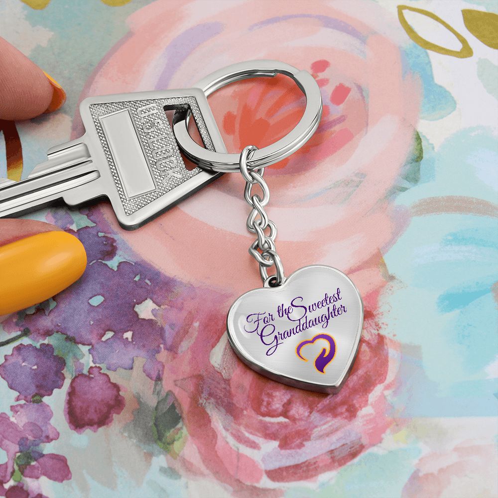 Heart Keychain for the Sweetest Granddaughter