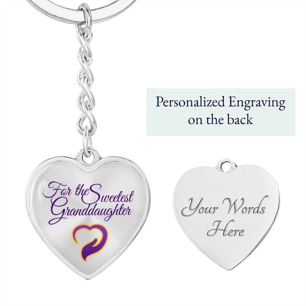 Heart Keychain for the Sweetest Granddaughter
