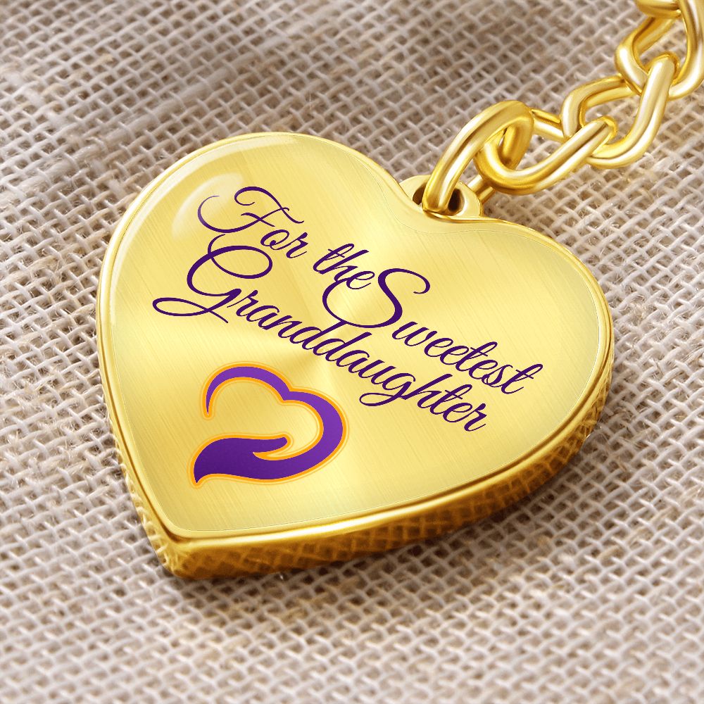 Heart Keychain for the Sweetest Granddaughter