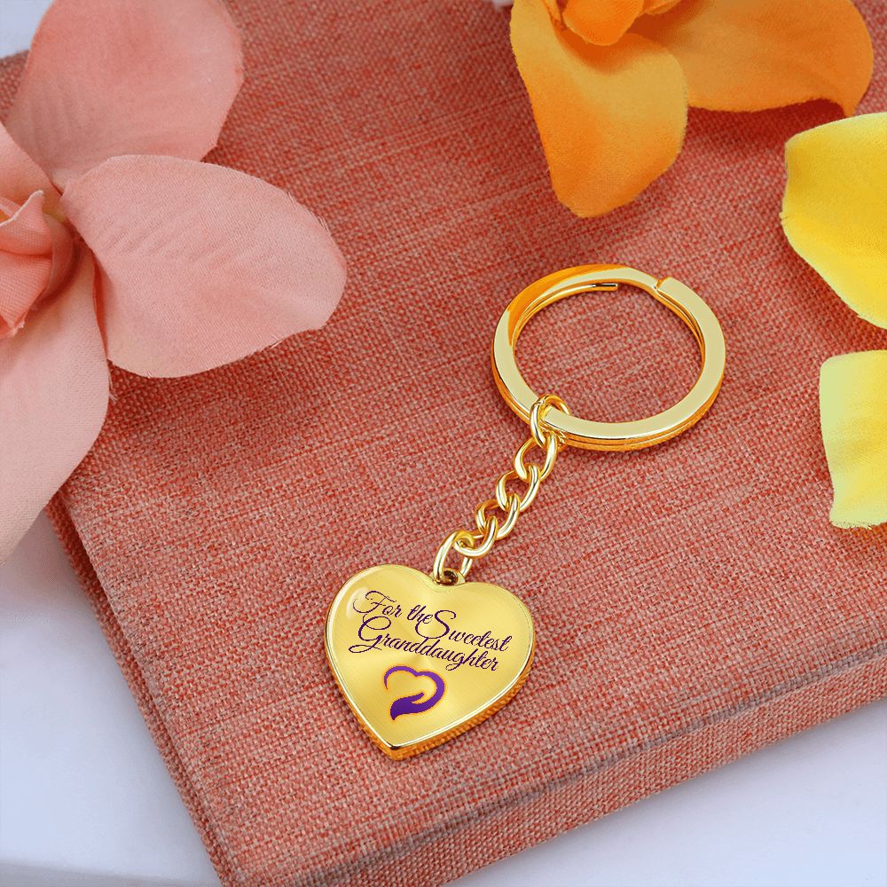 Heart Keychain for the Sweetest Granddaughter