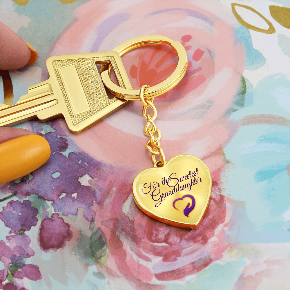 Heart Keychain for the Sweetest Granddaughter
