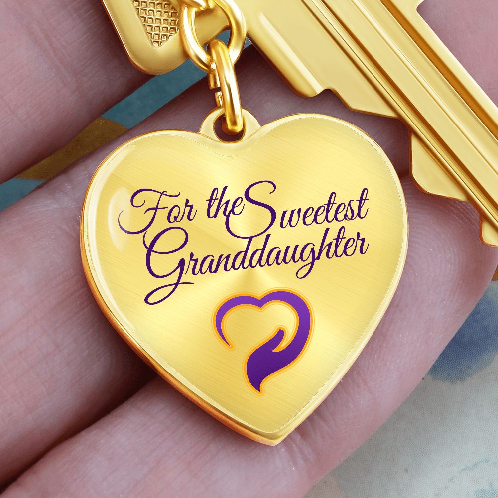 Heart Keychain for the Sweetest Granddaughter