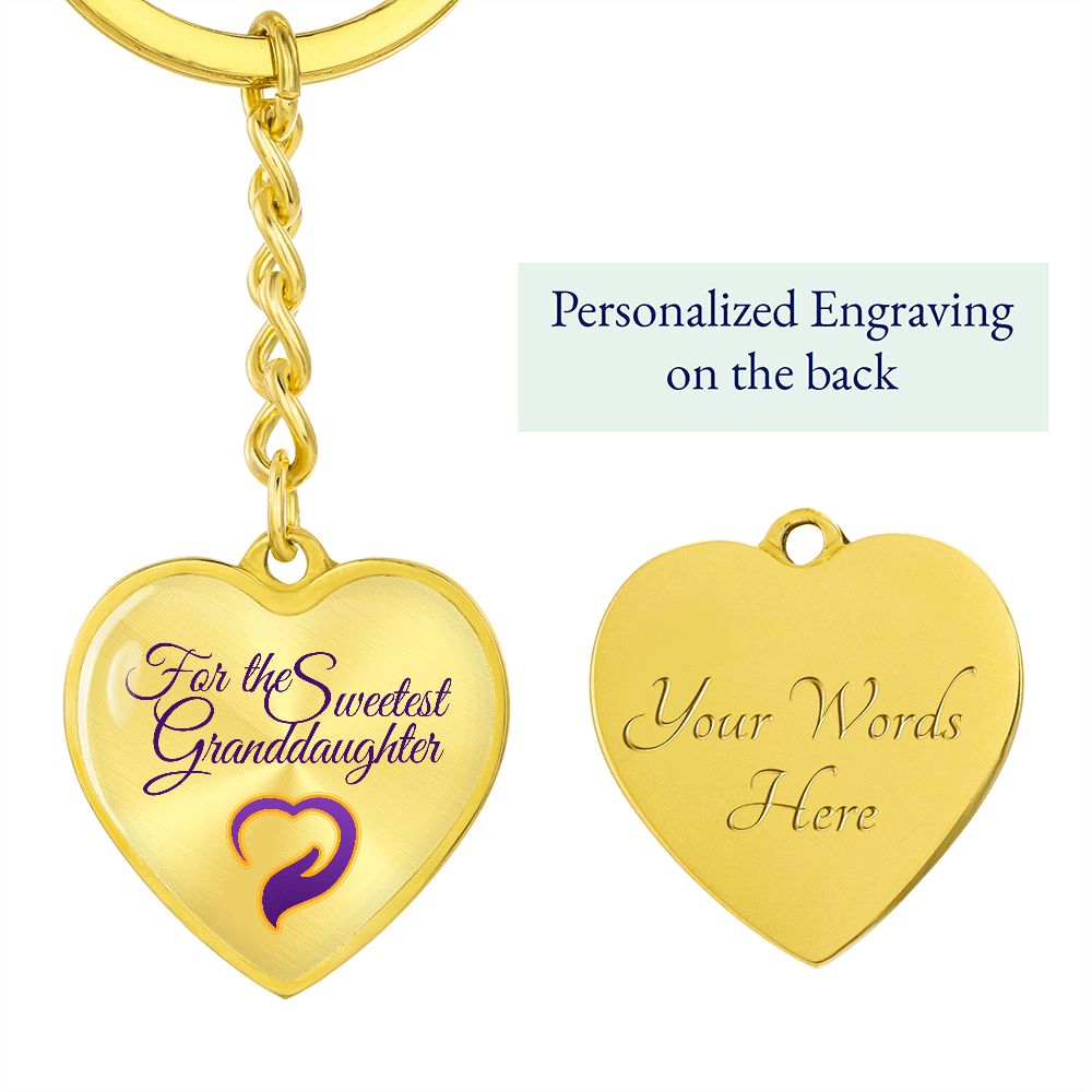 Heart Keychain for the Sweetest Granddaughter