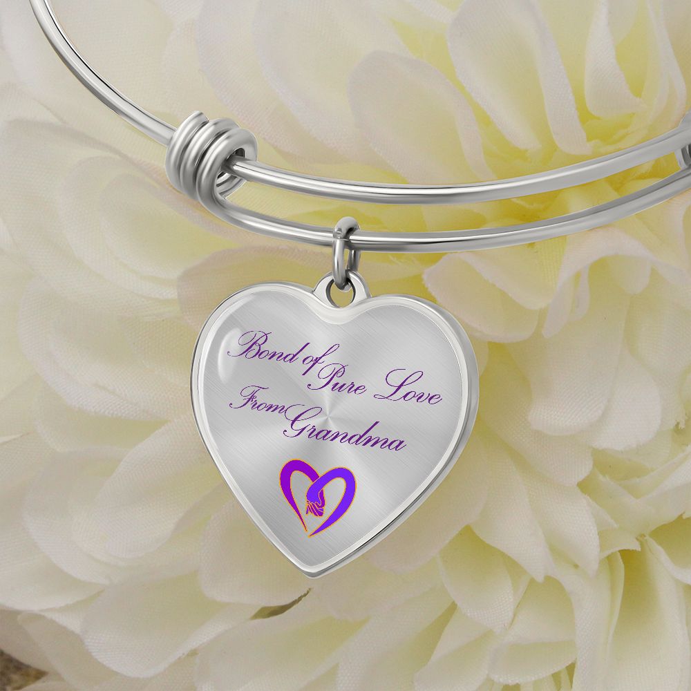 Heart Bangle for Granddaughter