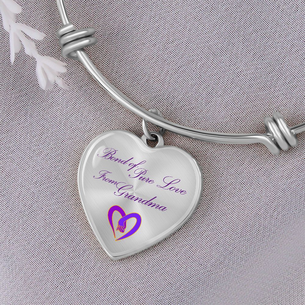 Heart Bangle for Granddaughter