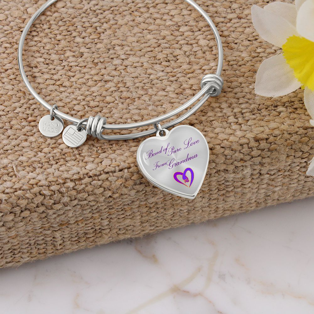 Heart Bangle for Granddaughter