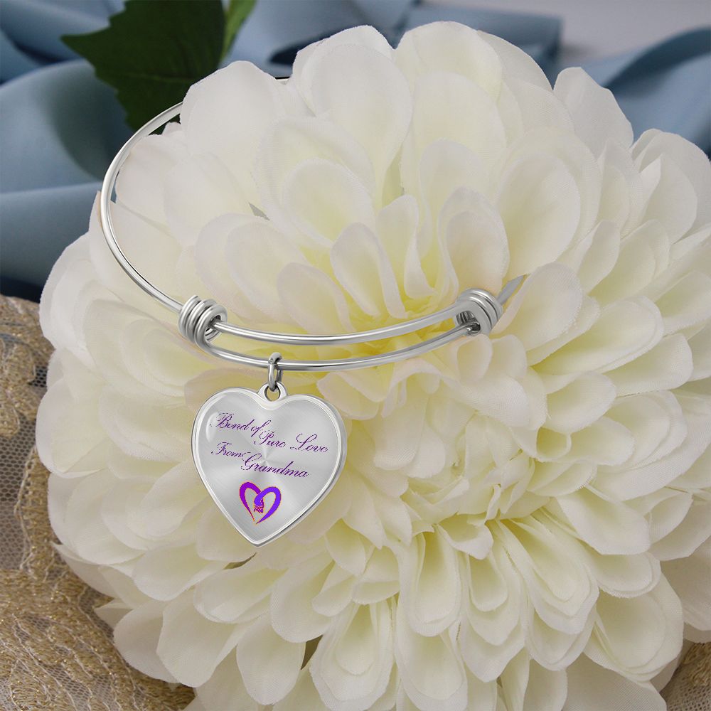 Heart Bangle for Granddaughter