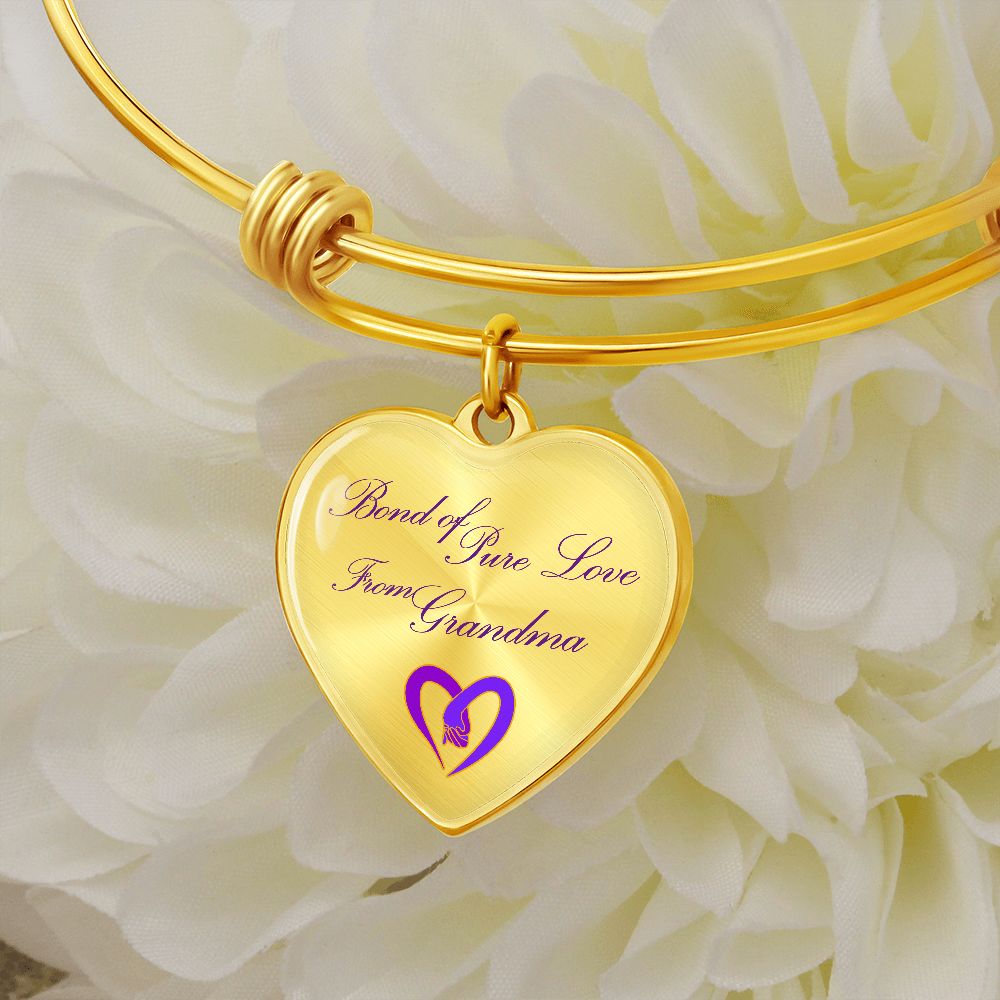Heart Bangle for Granddaughter