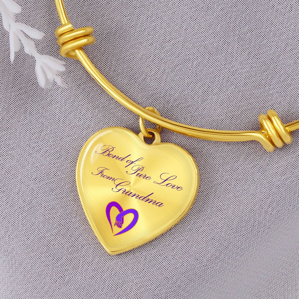 Heart Bangle for Granddaughter